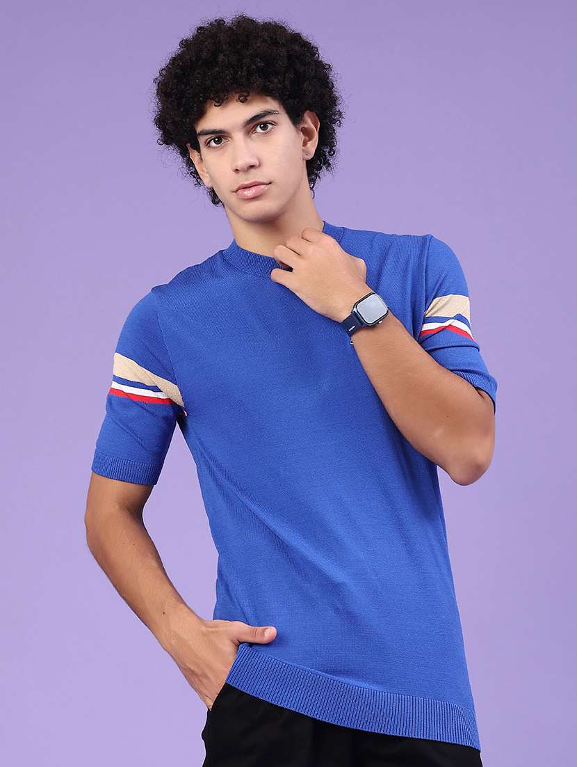 men striped short sleeve regular fit t-shirt