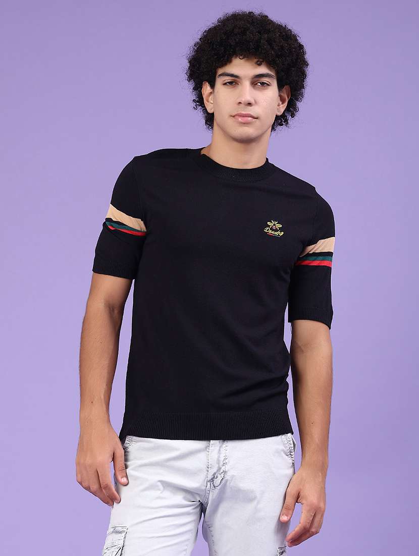 men striped short sleeve regular fit t-shirt