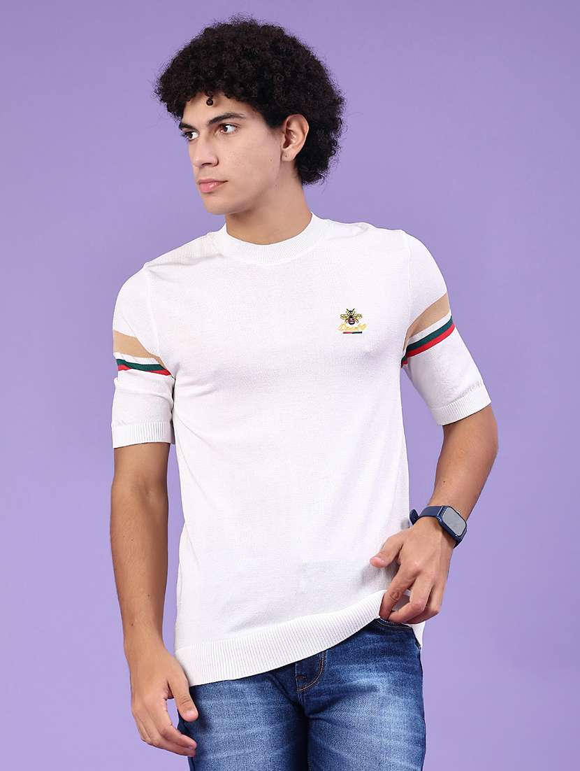 men striped short sleeve regular fit t-shirt