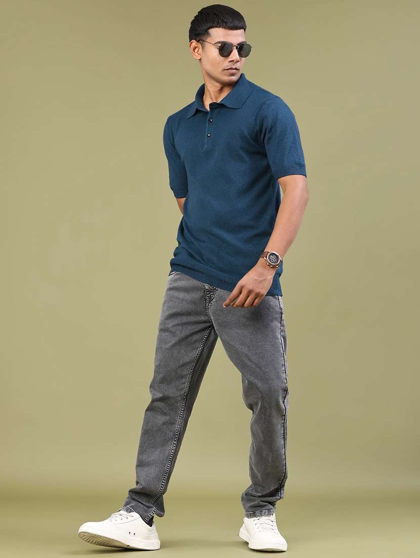 men solid short sleeve polo t-shirt - 22336617 -  Standard Image - 3