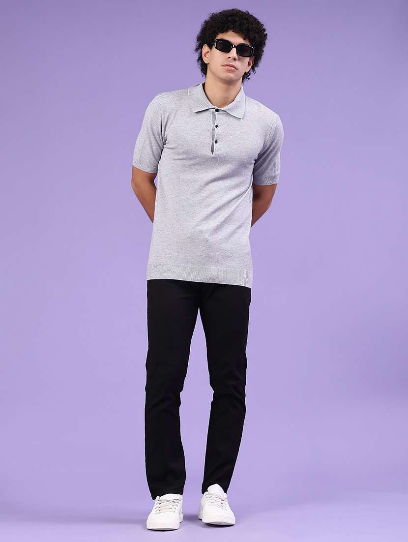 men solid short sleeve polo t-shirt - 22336619 -  Standard Image - 3