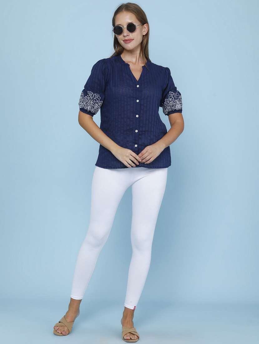Women Self Design Puff Sleeves Regular Top - 22336638 -  Standard Image - 5