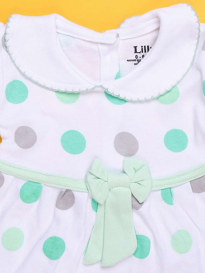 girls printed short sleeve frock with blommer - 22336681 -  Standard Image - 3