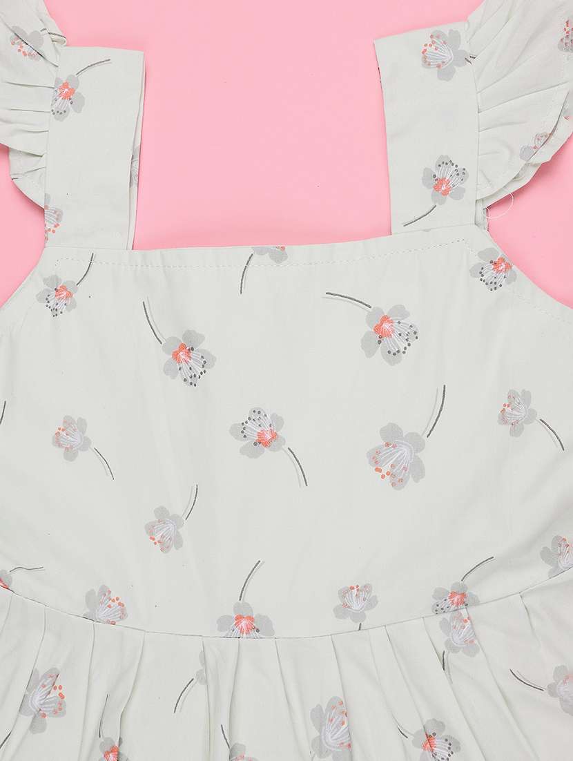 girls printed sleeveless tiered frock - 22336698 -  Standard Image - 3