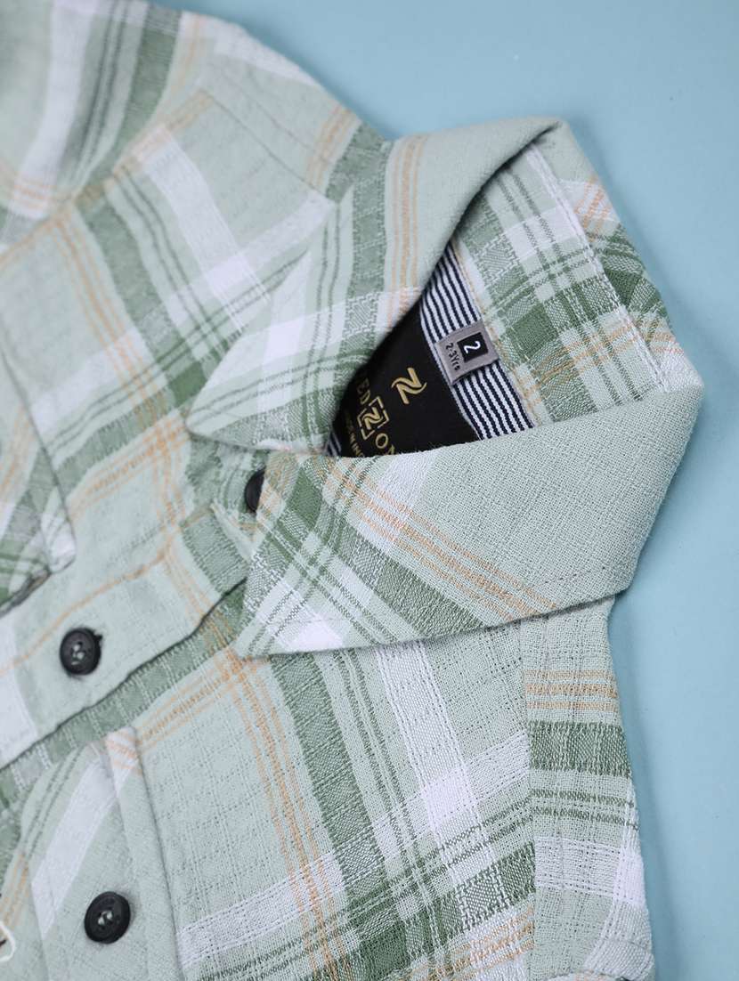 boys checkered long sleeve collared shirt - 22336761 -  Standard Image - 3