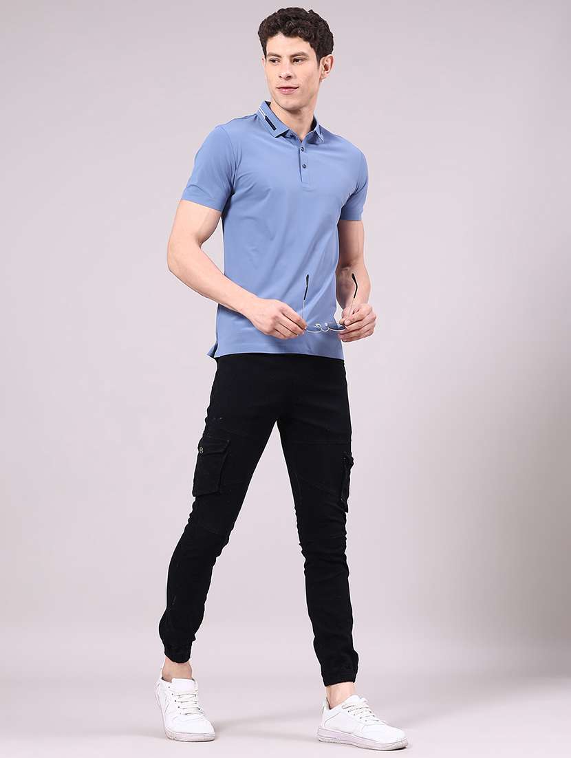 men solid short sleeve regular fit polo t-shirt - 22336798 -  Standard Image - 3