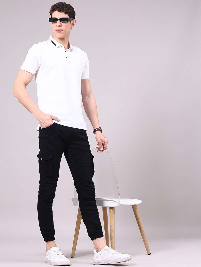 men solid short sleeve regular fit polo t-shirt - 22336801 -  Standard Image - 3