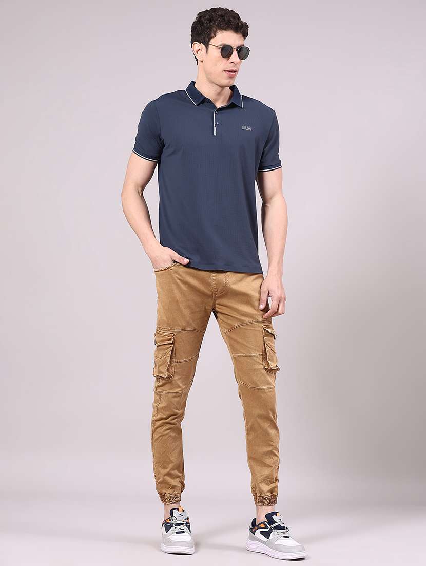 men solid short sleeve regular fit polo t-shirt - 22336806 -  Standard Image - 3