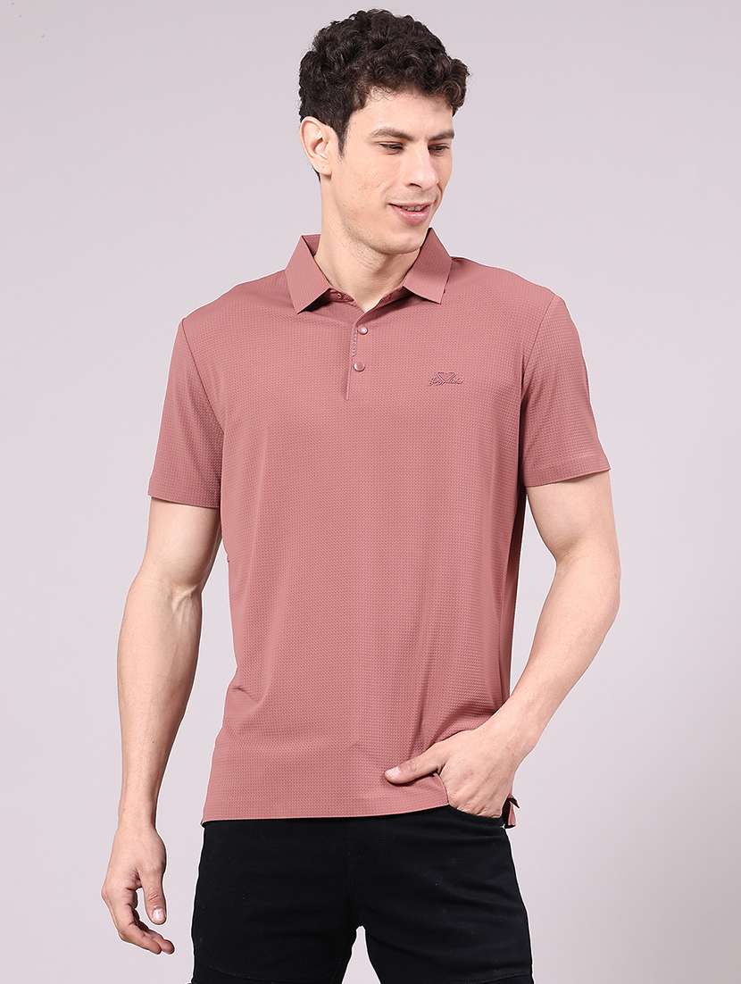 men solid short sleeve regular fit polo t-shirt