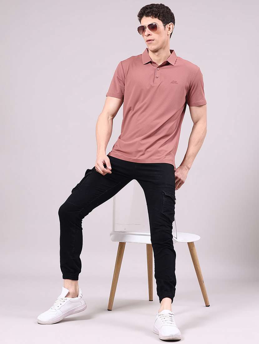 men solid short sleeve regular fit polo t-shirt - 22336815 -  Standard Image - 3