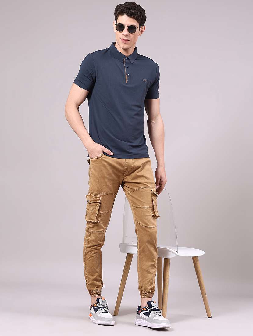 men solid short sleeve regular fit polo t-shirt - 22336821 -  Standard Image - 3