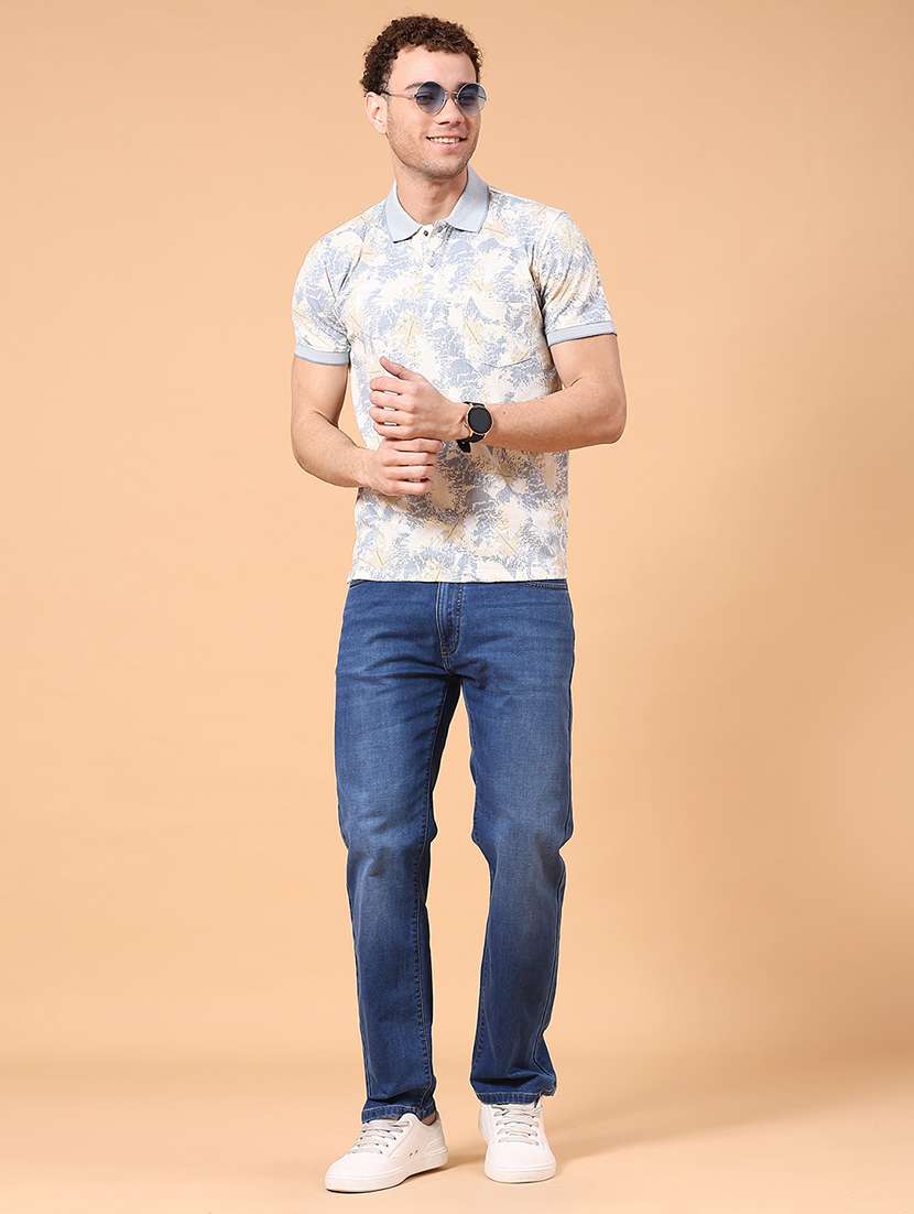 men printed short sleeve regular fit polo t-shirt - 22336824 -  Standard Image - 3
