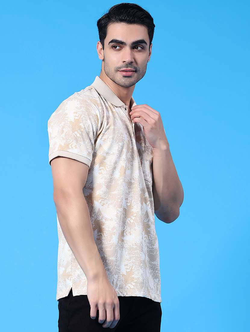 men printed short sleeve regular fit polo t-shirt - 22336825 -  Standard Image - 3