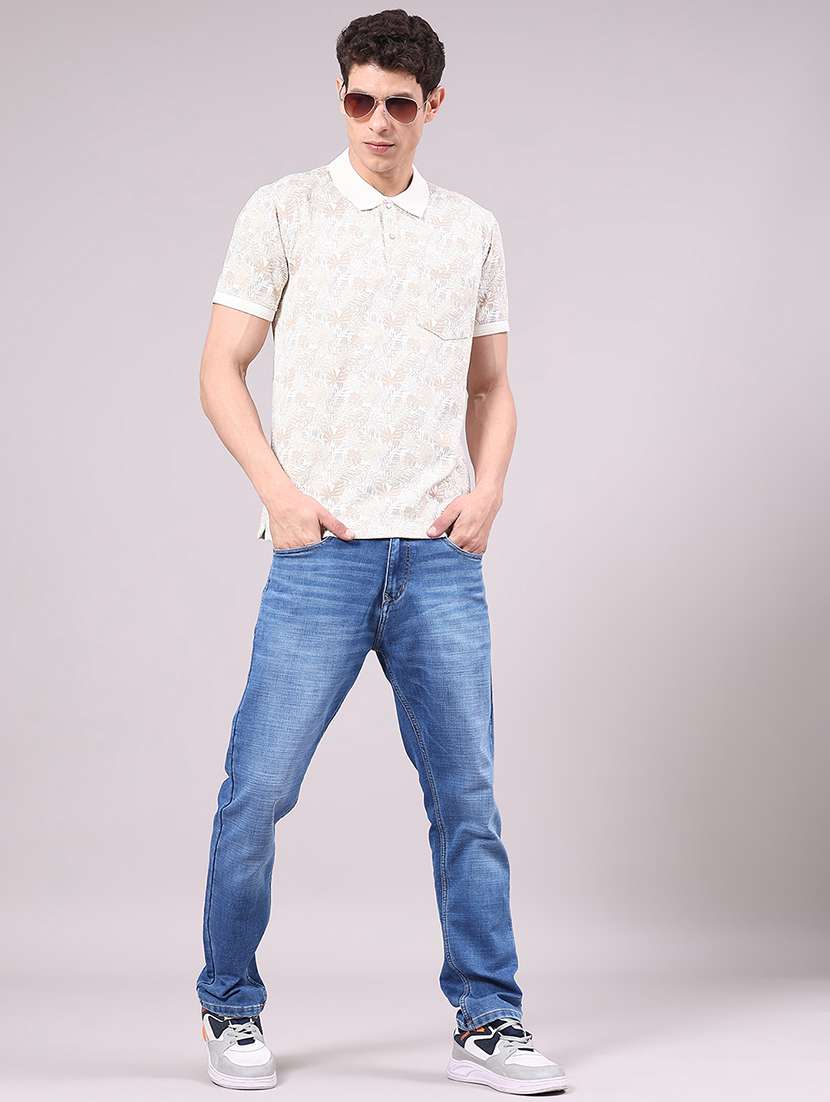 men printed short sleeve regular fit polo t-shirt - 22336829 -  Standard Image - 3