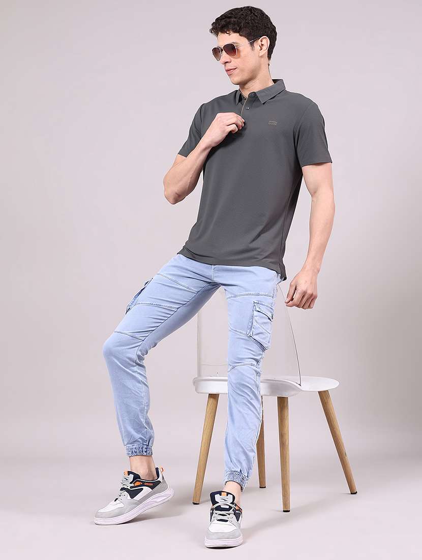 men solid short sleeve regular fit polo t-shirt - 22336834 -  Standard Image - 3