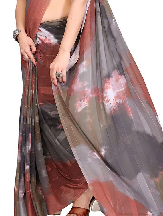 women printed casual wear saree with blouse - 22337234 -  Standard Image - 3
