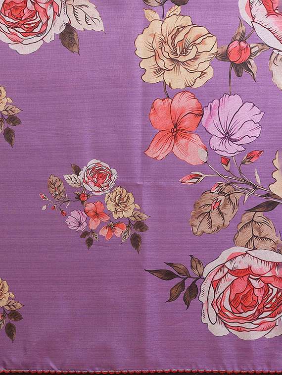 women floral printed saree with blouse - 22337259 -  Standard Image - 5