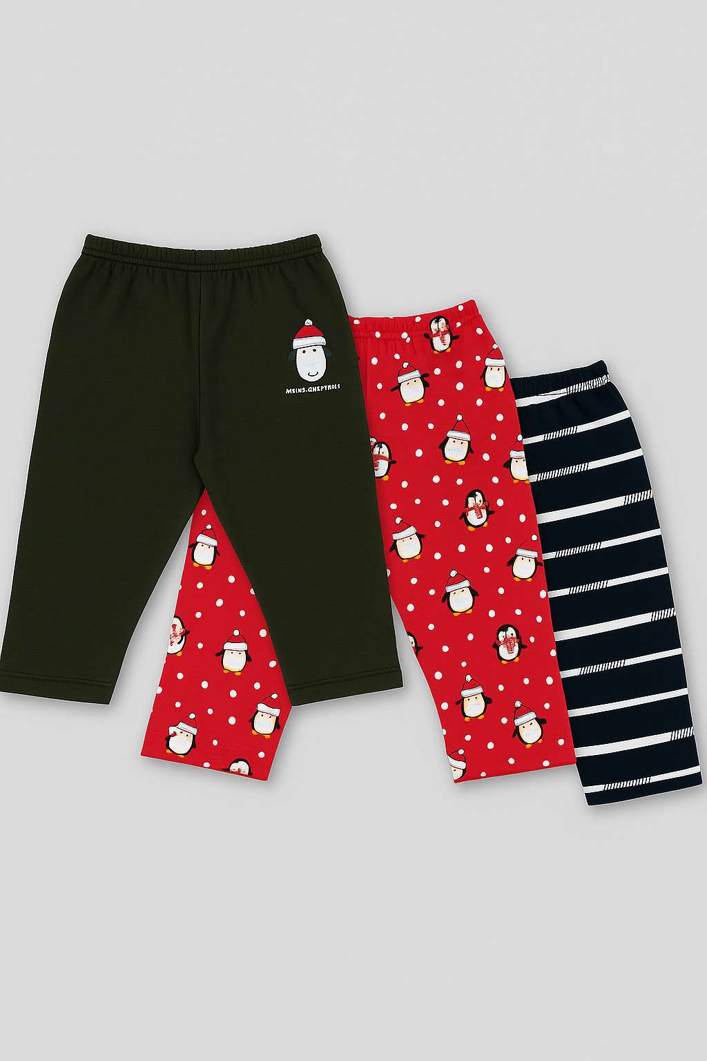 kids pack of 3 printed mid rise pyjama