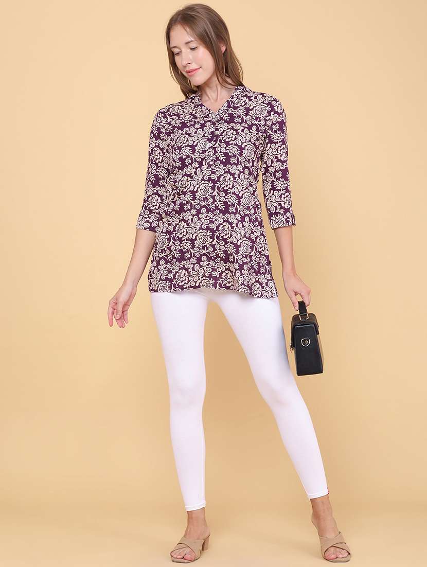 women printed three quarter sleeves kurti - 22337300 -  Standard Image - 5