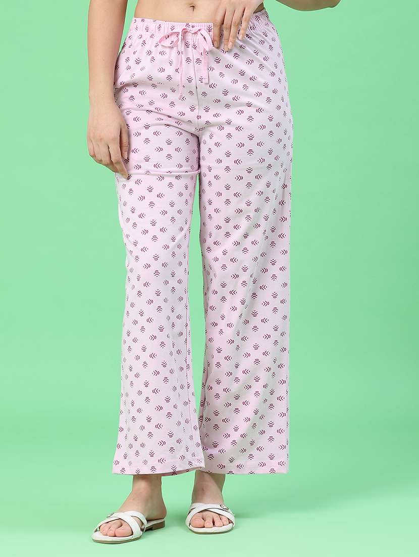 women printed mid rise pajama
