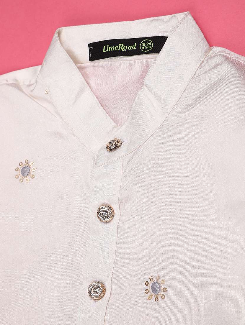 Boys Embroidered Mandarin Neck Kurta Set - 22337376 -  Standard Image - 3