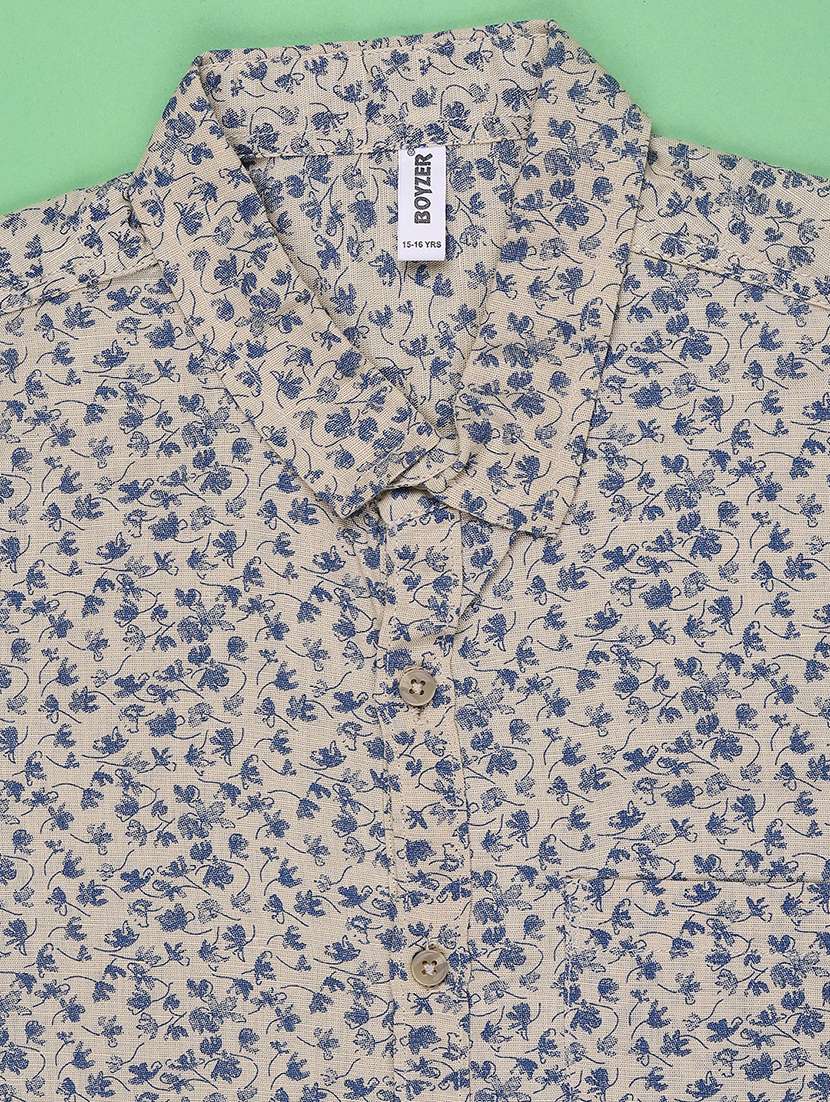 boys printed short sleeve collared shirt - 22337445 -  Standard Image - 3
