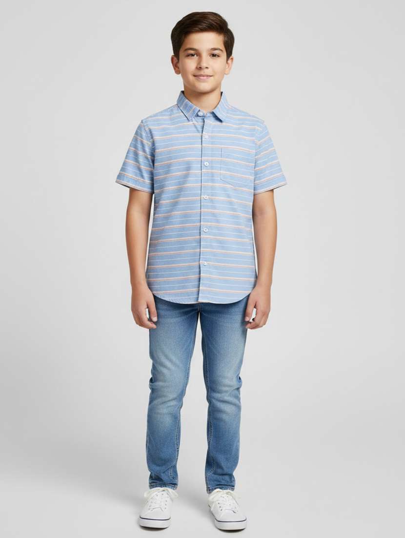 blue cotton shirt