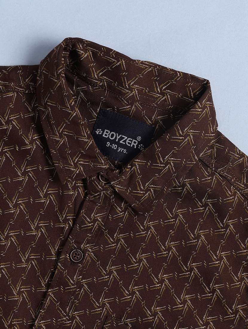 boys printed short sleeve collared shirt - 22337447 -  Standard Image - 3