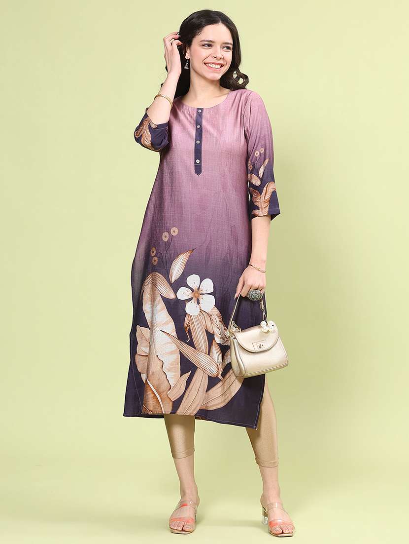 maroon cotton straight kurta