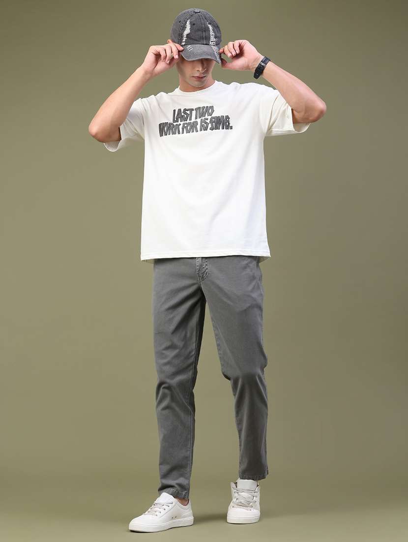 men solid mid rise chinos casual trouser - 22337503 -  Standard Image - 5