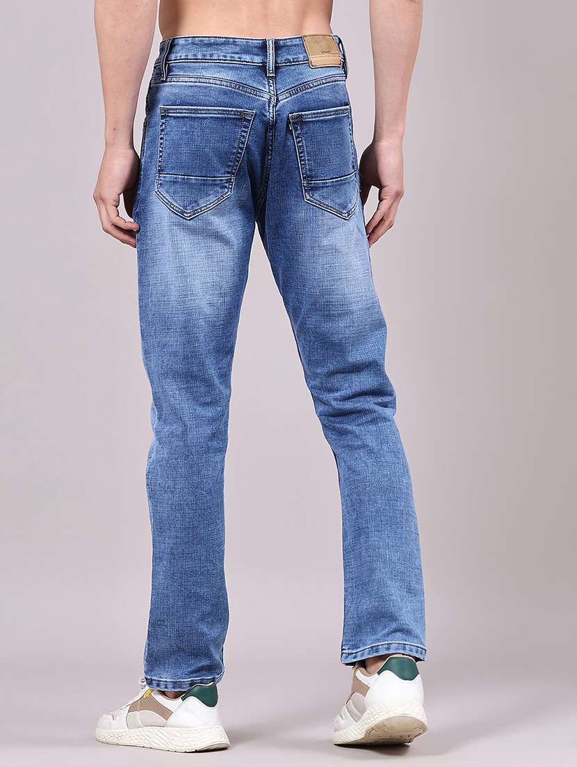 men washed mid rise full length slim fit jeans - 22337517 -  Standard Image - 3