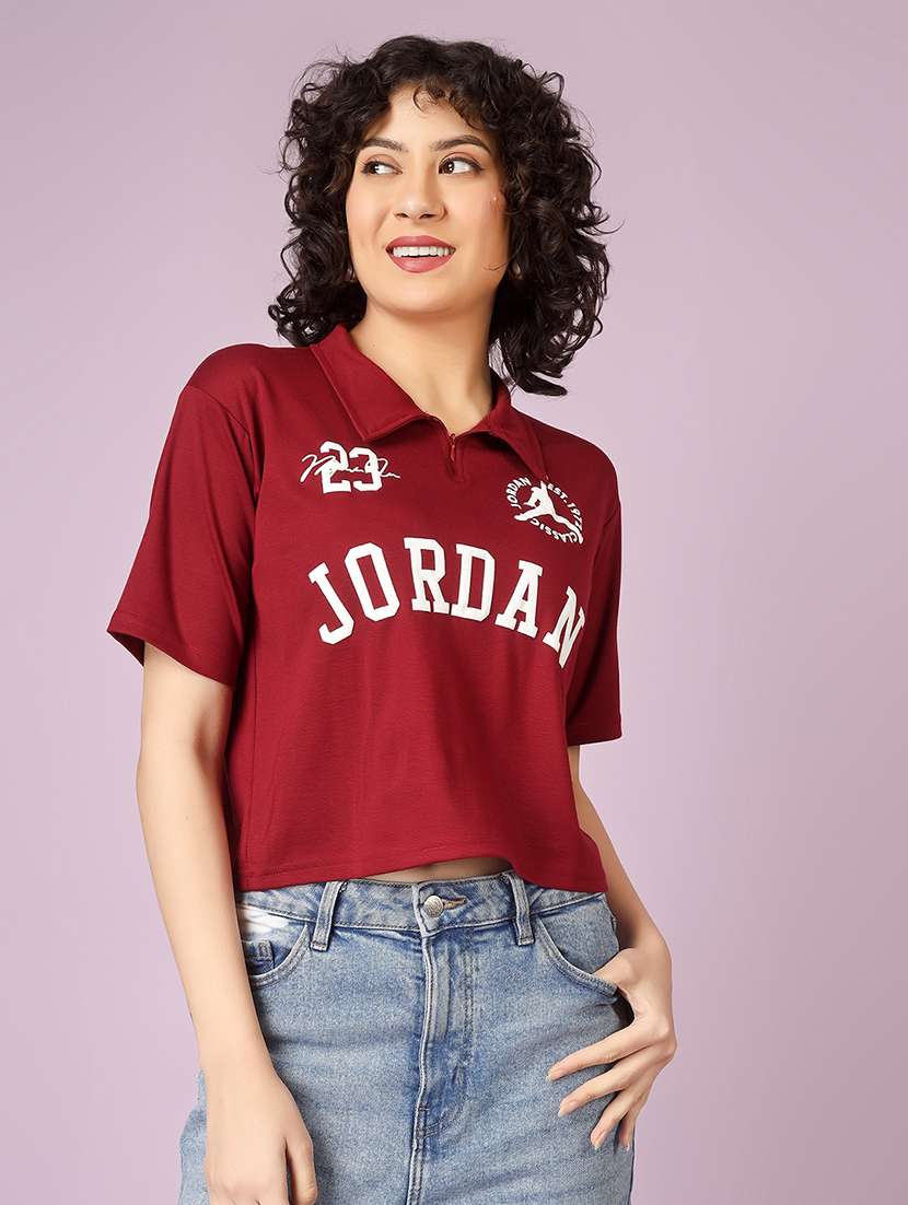 women printed short sleeve polo t-shirt - 22337593 -  Standard Image - 3