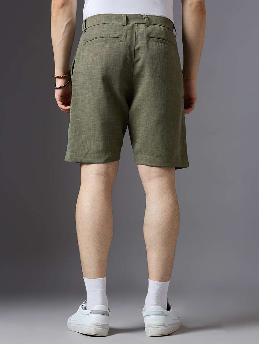 men solid mid rise regular fit shorts - 22337727 -  Standard Image - 3