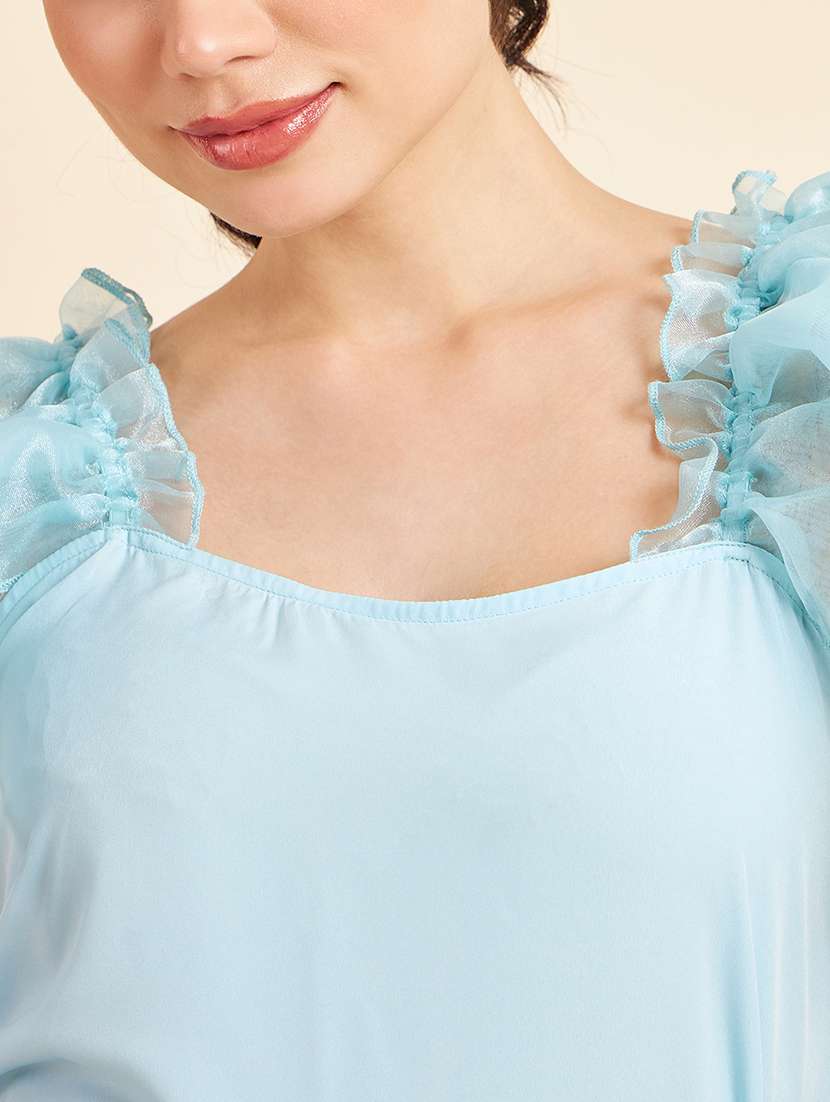 Women Solid Flared Sleeve Top - 22337767 -  Standard Image - 5