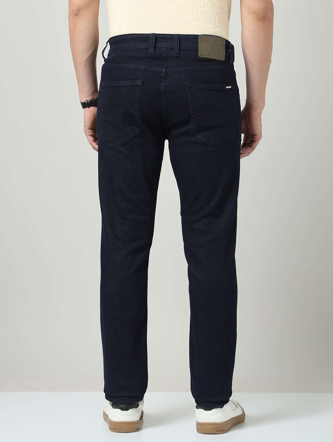 men plain mid rise full length jeans - 22337911 -  Standard Image - 3