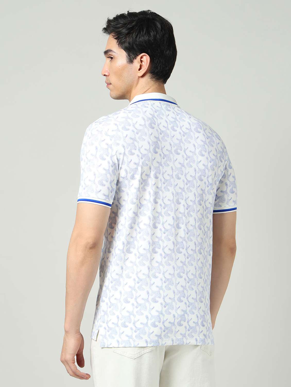 men printed short sleeve regular fit polo t-shirt - 22337952 -  Standard Image - 3