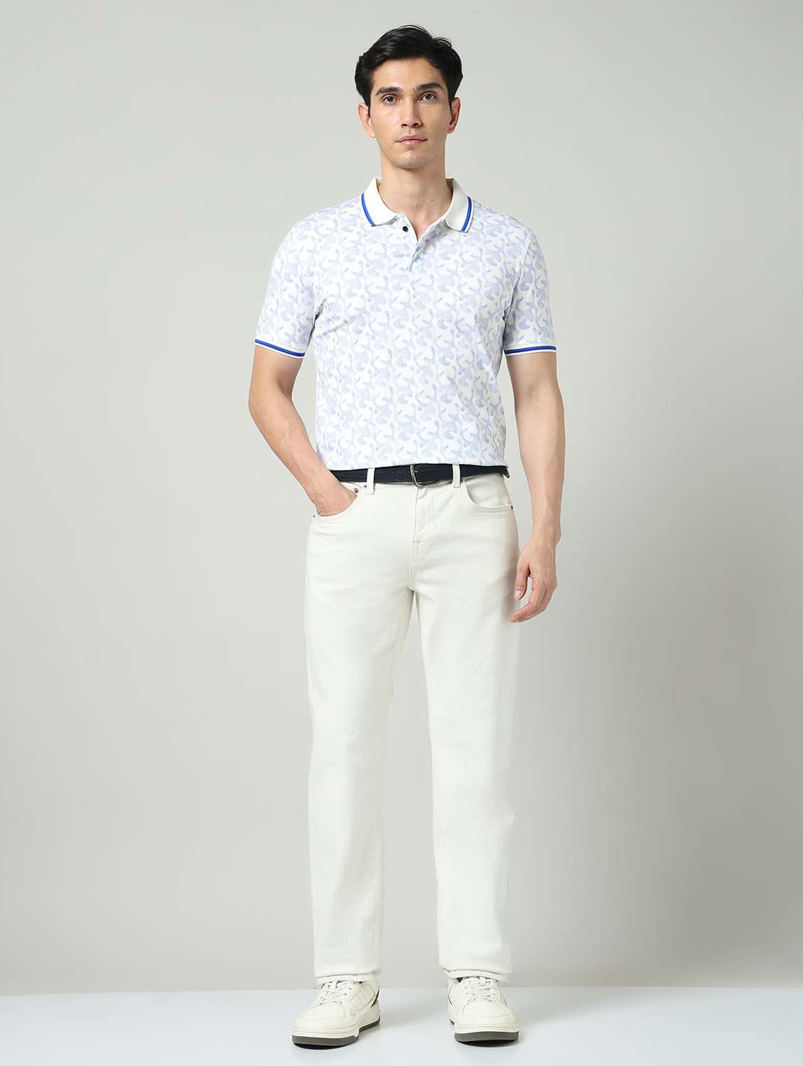 men printed short sleeve regular fit polo t-shirt - 22337952 -  Standard Image - 5