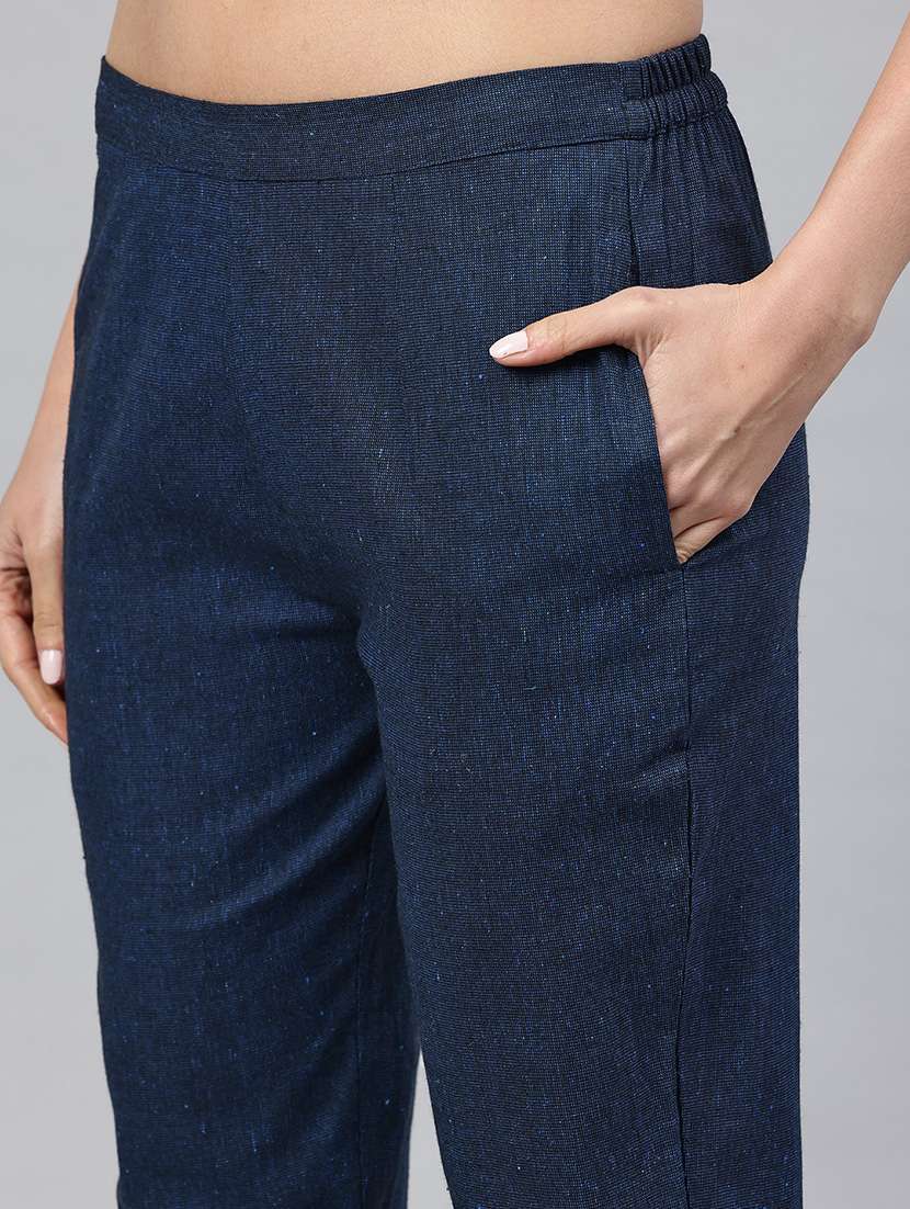 women solid shirt and trouser co-ord set - 22338077 -  Standard Image - 5