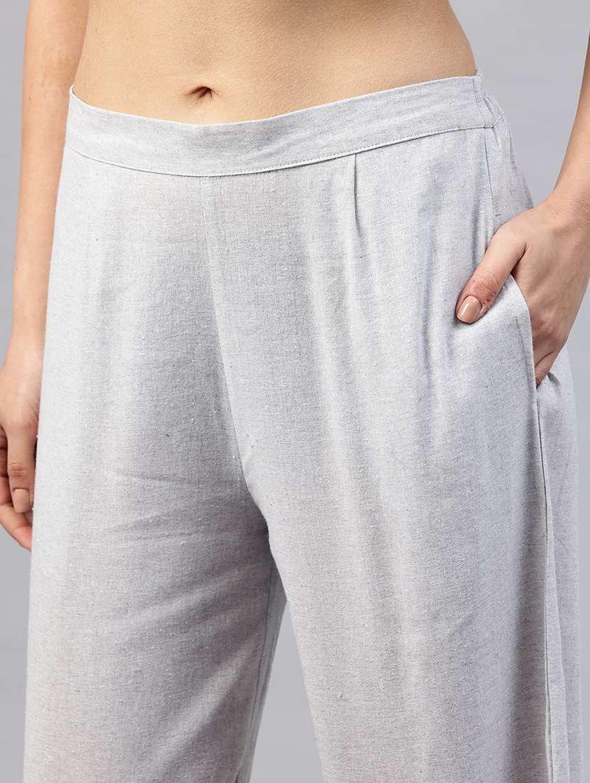 women solid shirt and trouser co-ord set - 22338081 -  Standard Image - 5