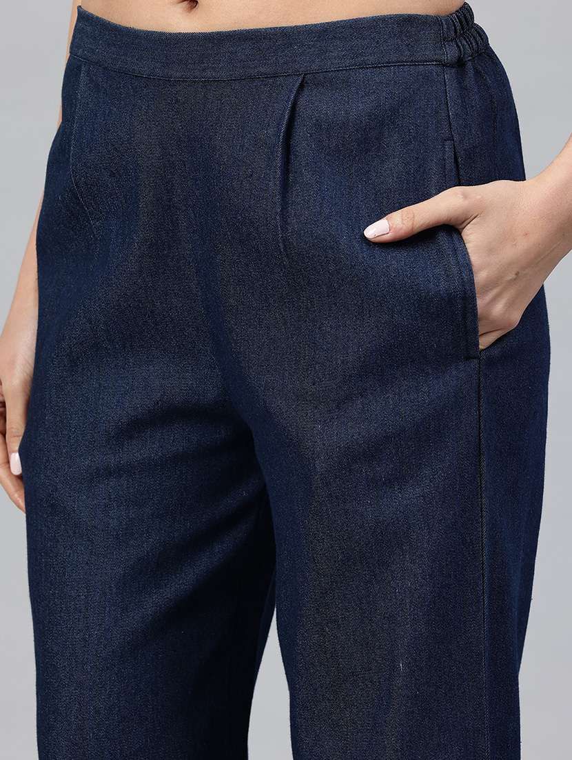 women solid shirt and trouser co-ord set - 22338085 -  Standard Image - 5