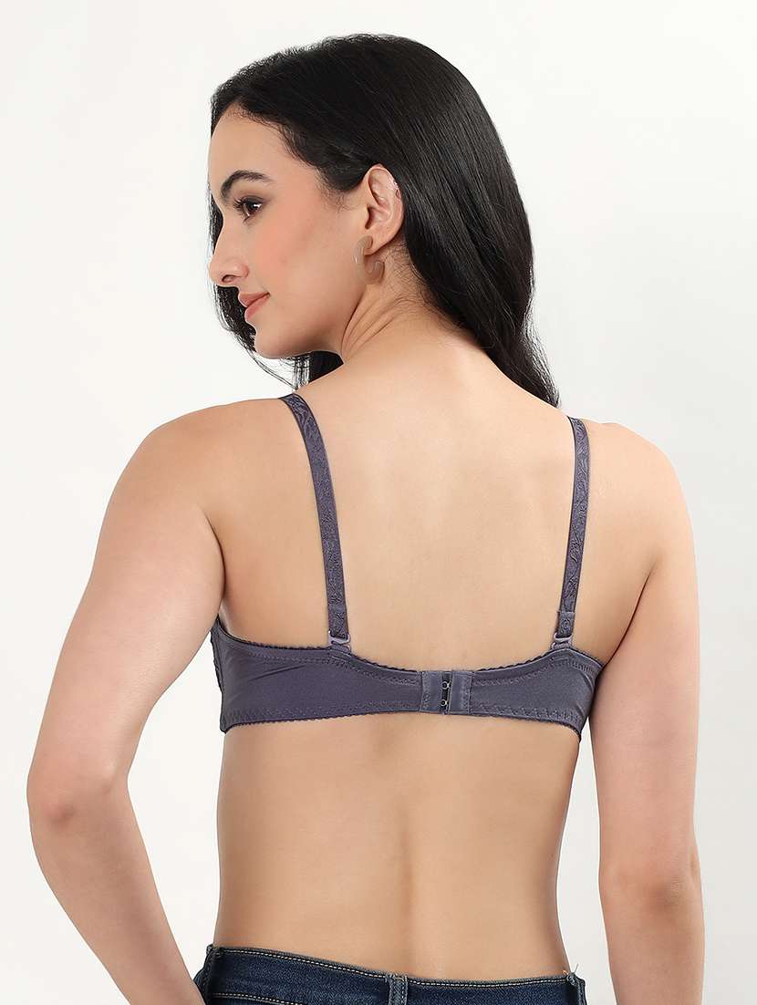 women solid underwired lace push up bra - 22338090 -  Standard Image - 3