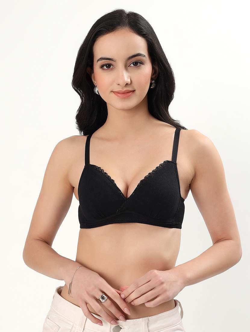 women solid lightly padded t-shirt bra