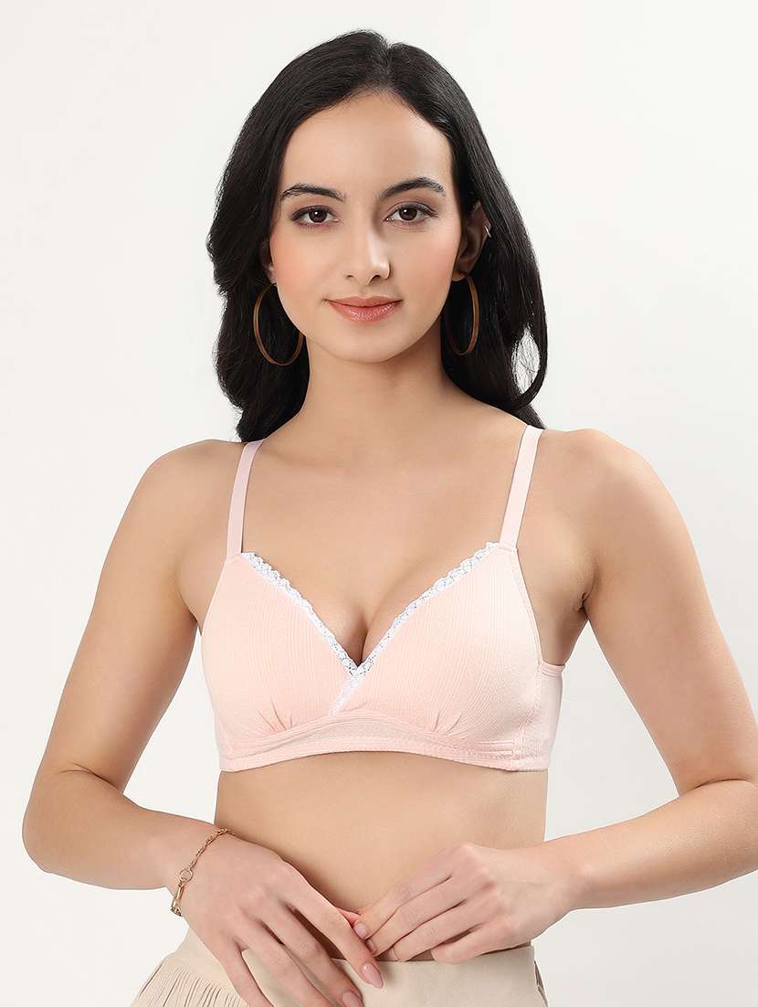 women solid lightly padded t-shirt bra