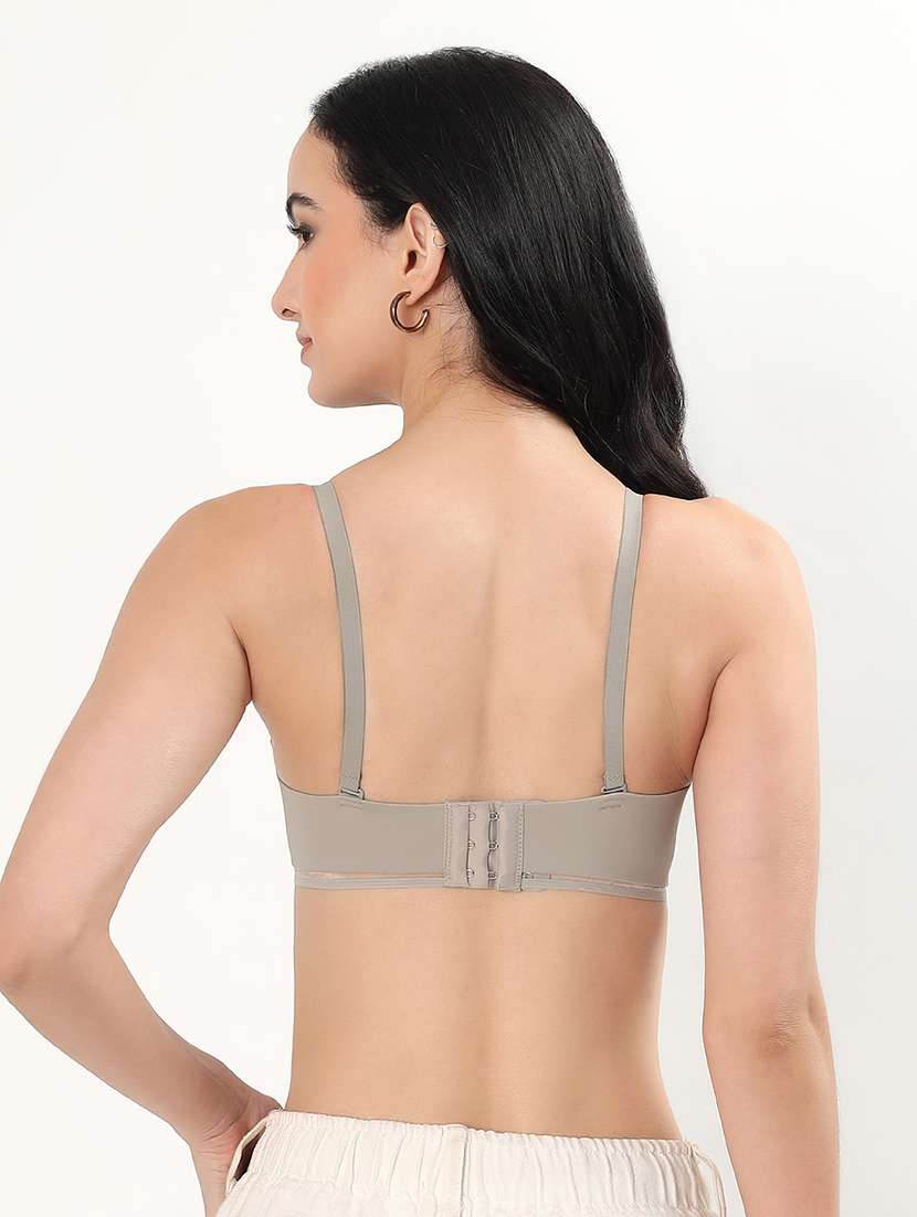women solid padded balconette bra - 22338095 -  Standard Image - 3