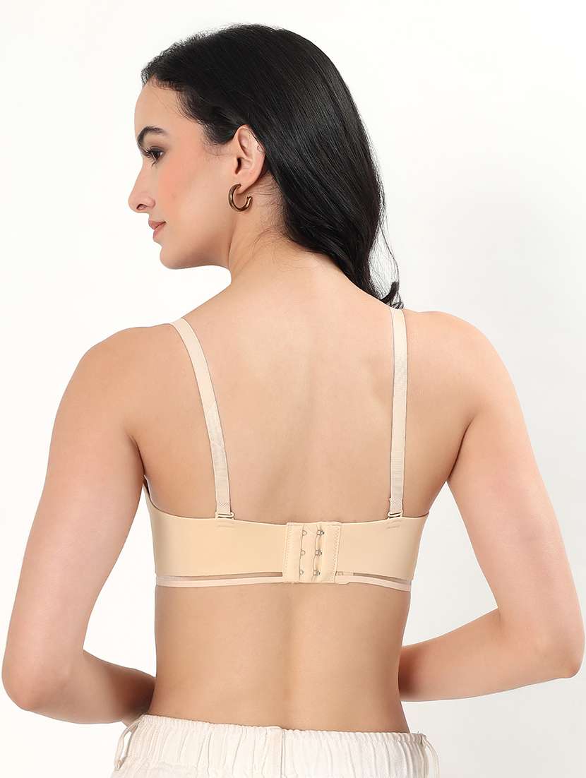 women solid padded balconette bra - 22338098 -  Standard Image - 3