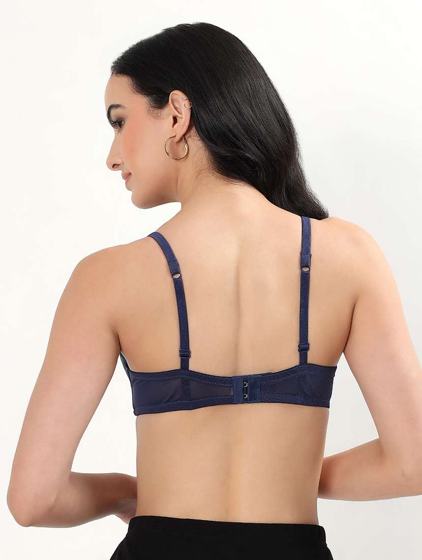 women solid padded balconette bra - 22338100 -  Standard Image - 3