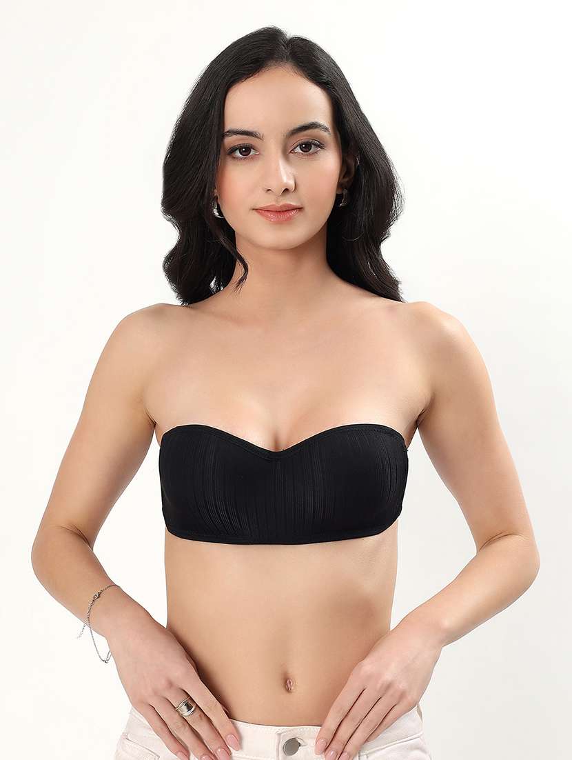 women solid padded tube bra