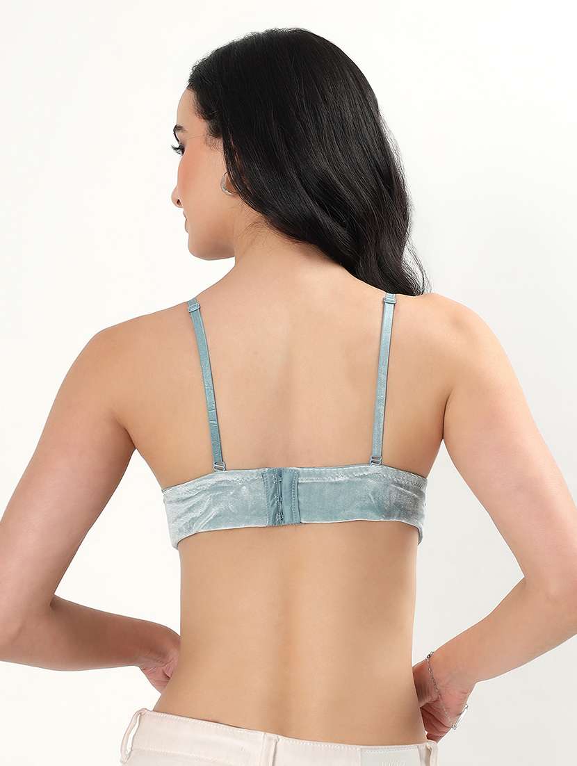 women solid lightly padded bralette  - 22338117 -  Standard Image - 3