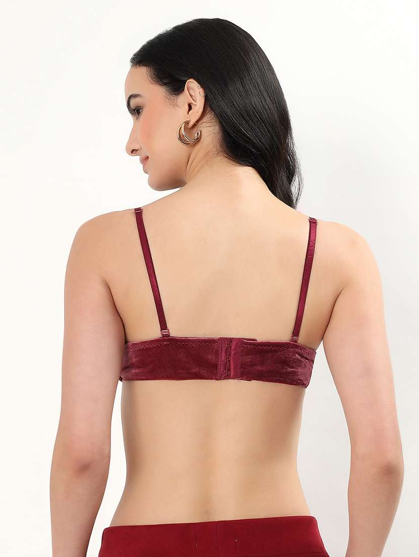 women solid lightly padded bralette - 22338119 -  Standard Image - 3