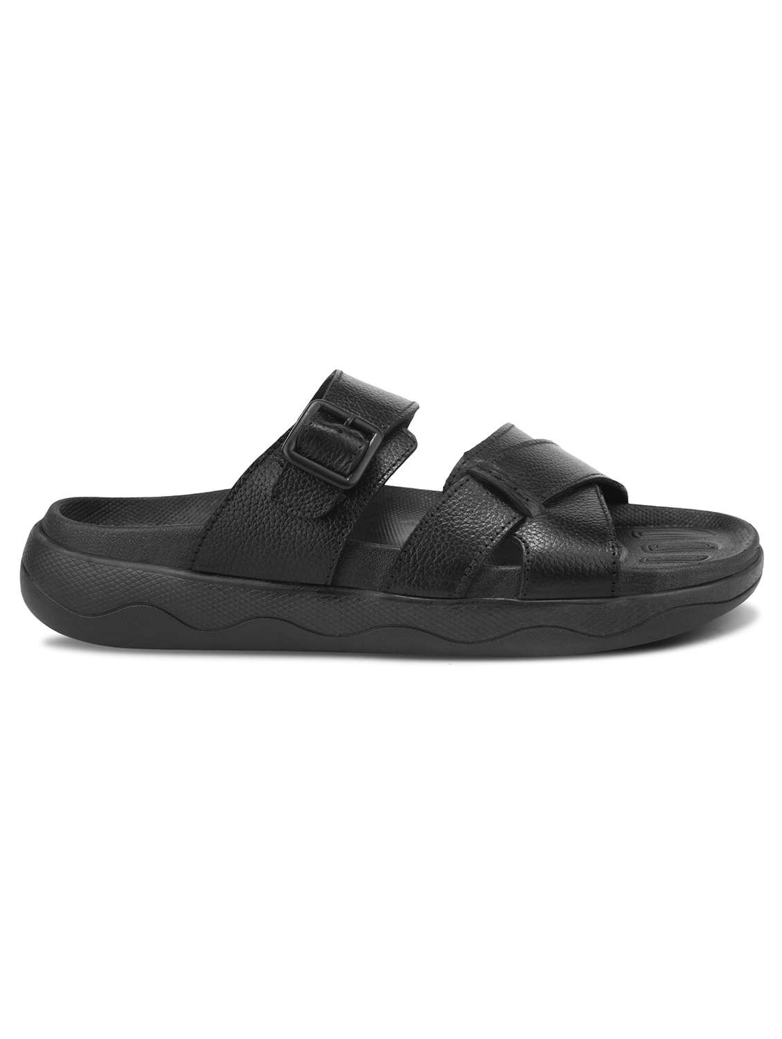 men black slip on sandal - 22338123 -  Standard Image - 3